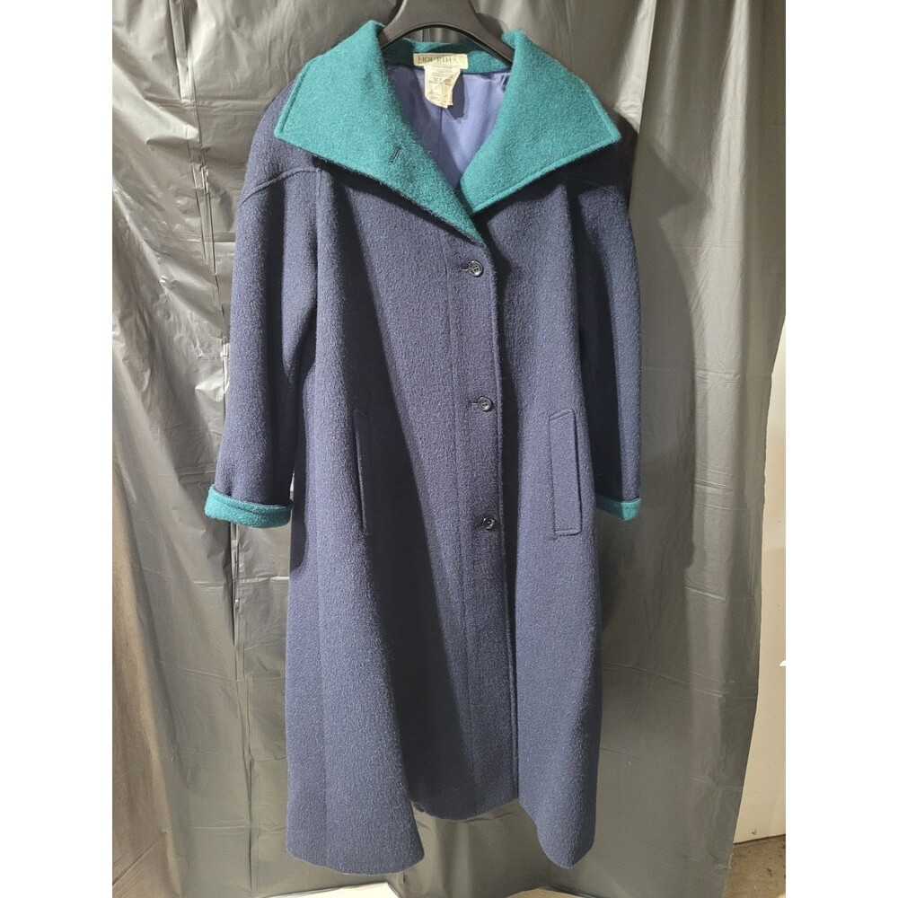 Jimmy Hourihan  Ireland Wmns Alpaca/wool Blue/green Long Coat